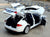 White Tesla model X toy car rear view