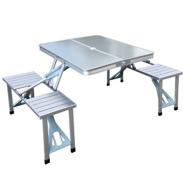 Tesla Model S Model X Model 3 Model Y - Portable Outdoor Folding Table with Stools - Instant 50% discount code: SUMMERTIME50 at checkout!